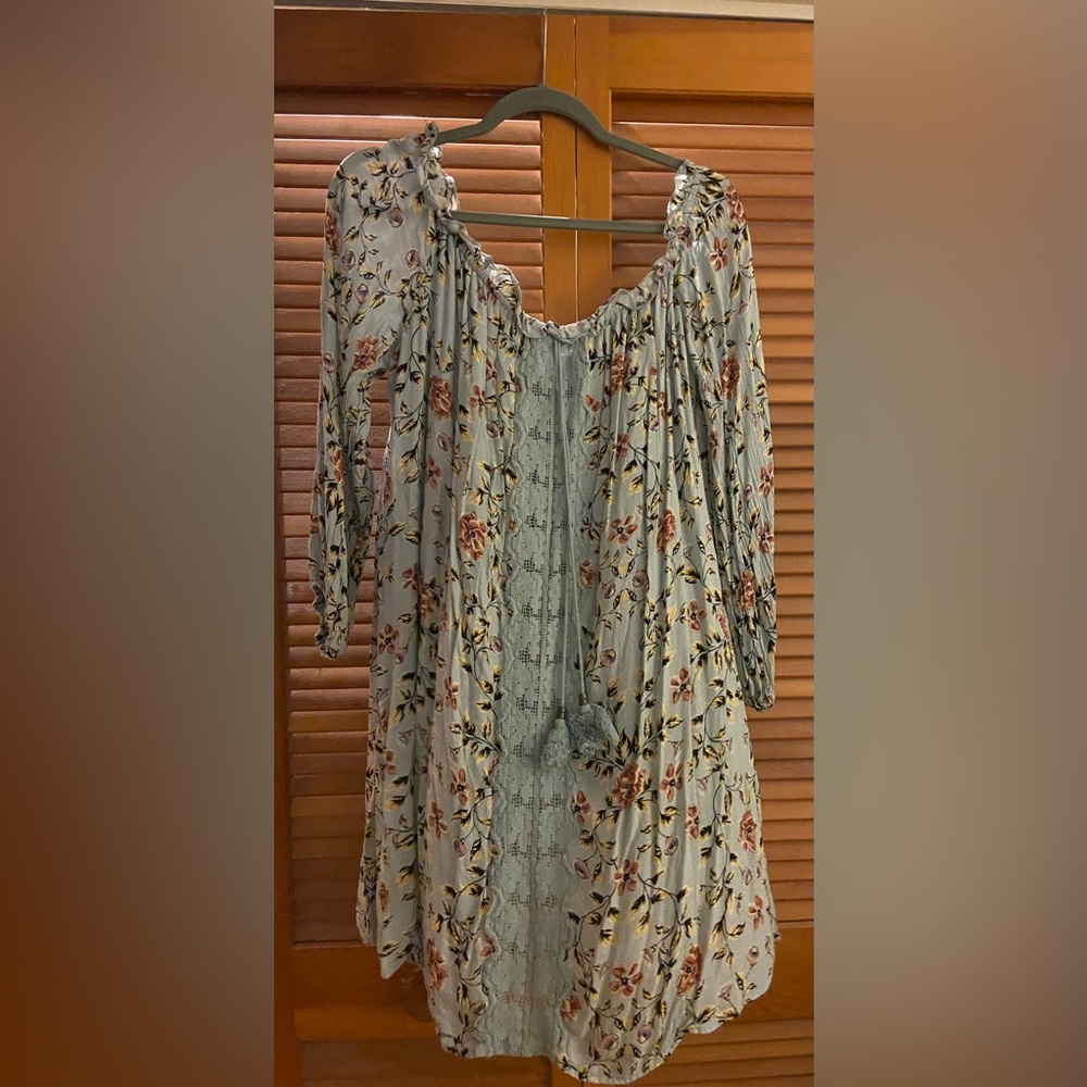 Blue floral dress